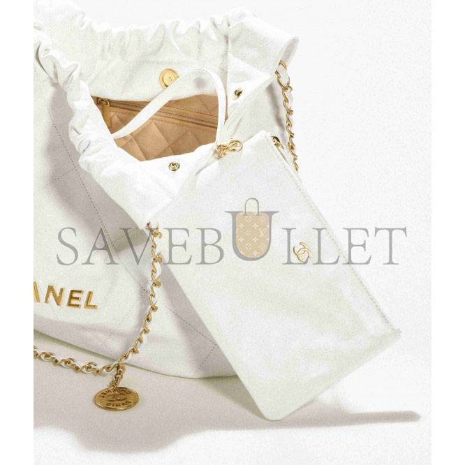 Ch*el 22 handbag gold hardware as3261 b08037 10601 (42*39*8cm)