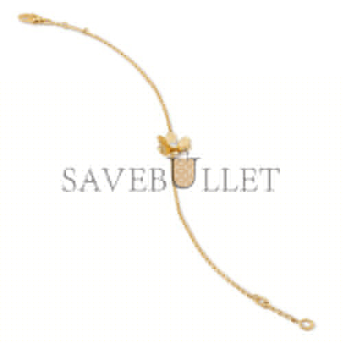 v*n cl*f arpels frivole bracelet, mini model - yellow gold, Di*m*nd vcarp0j200