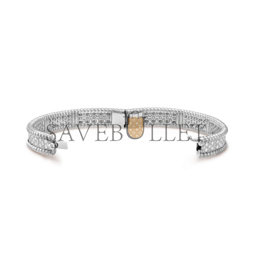 v*n cl*f arpels perlÉe Di*m*nds bracelet, 3 rows, small model - white gold, Di*m*nd vcaro14800
