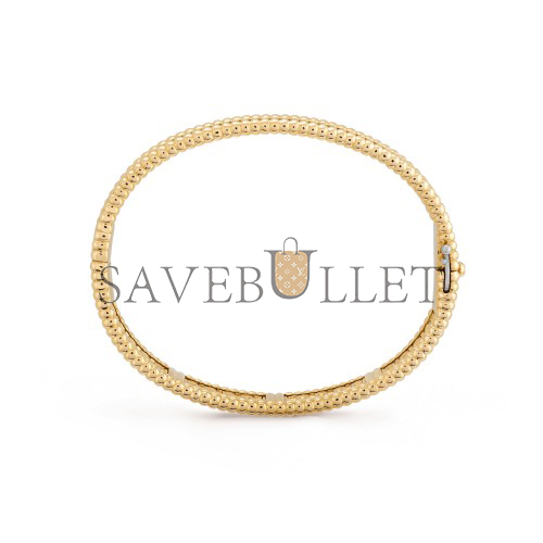 v*n cl*f arpels perlÉe Di*m*nds bracelet, 3 rows, small model - yellow gold, Di*m*nd vcaro56400