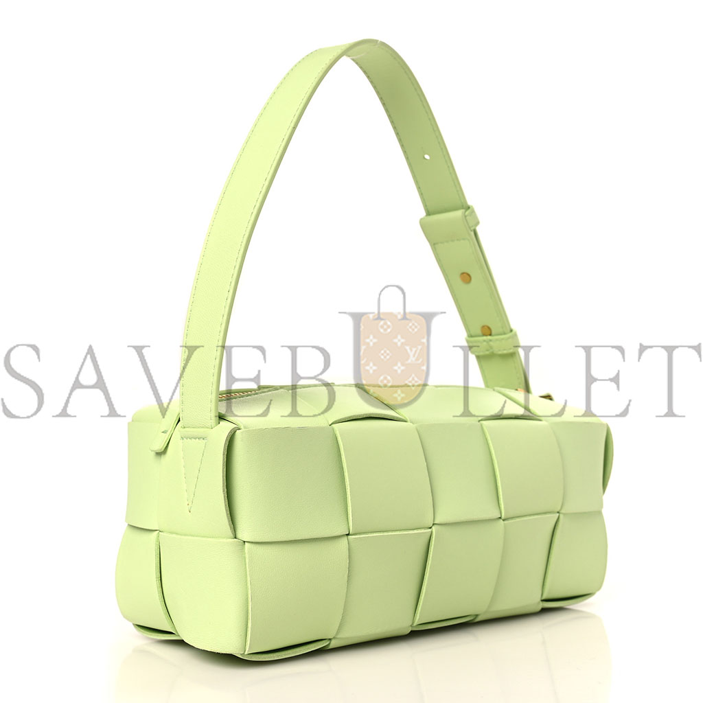 bo*te*ga Ve*ne*ta lambskin maxi intrecciato small brick cassette bag fennel (23*10*10cm)
