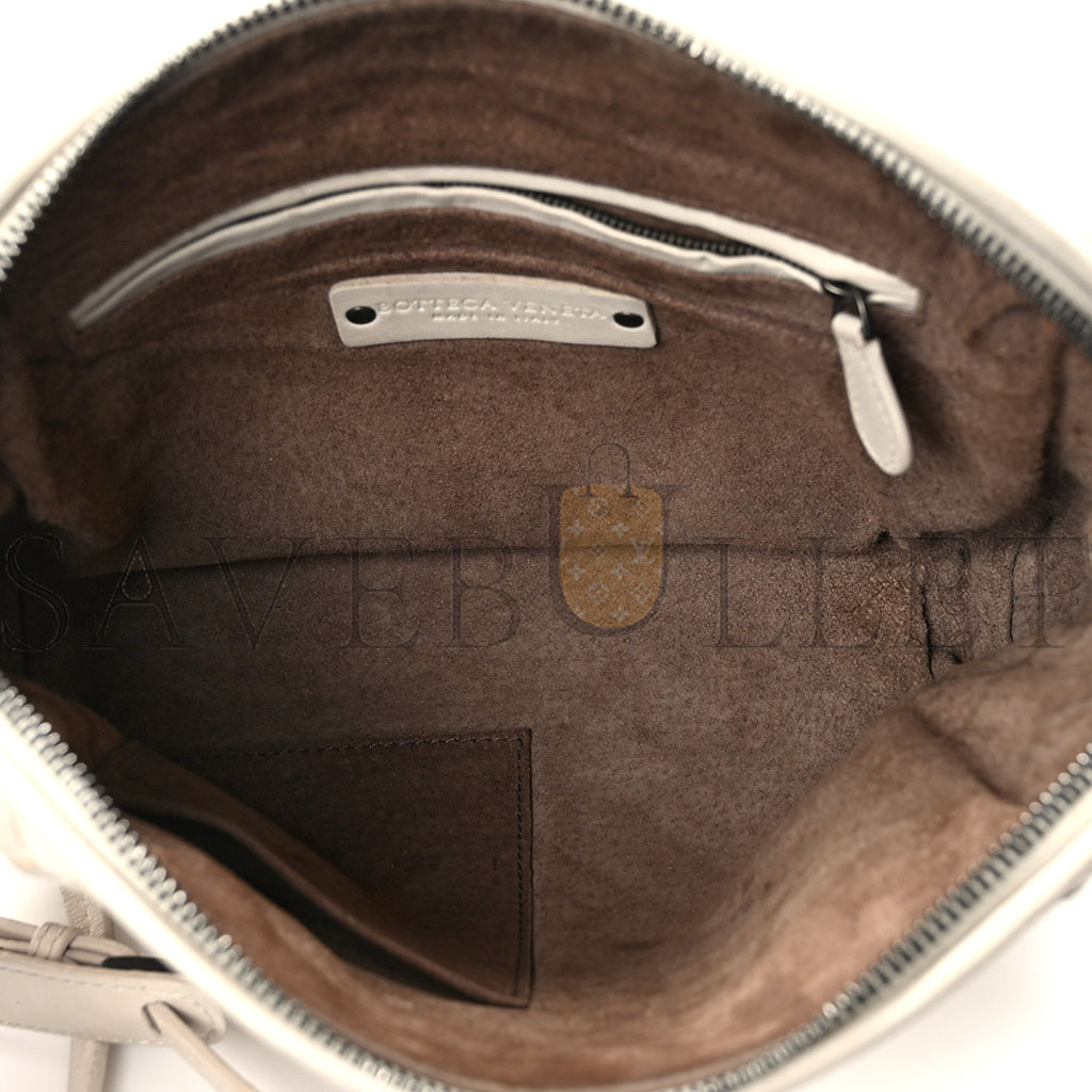 bo*te*ga Ve*ne*ta nappa intrecciato nodini crossbody messenger white (23*18*5cm)