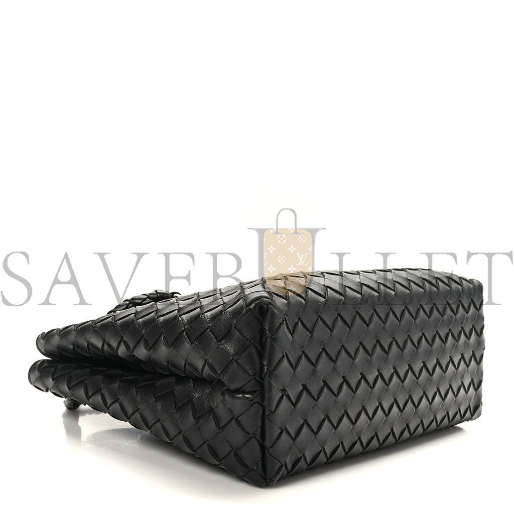 bo*te*ga Ve*ne*ta nappa intrecciato medium andiamo shoulder bag black (32*25*11cm)