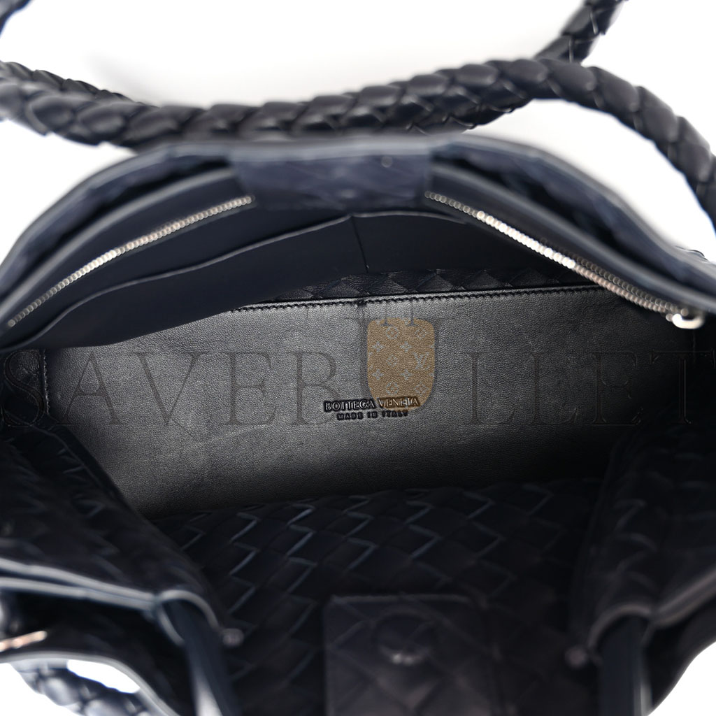 bo*te*ga Ve*ne*ta black intrecciato medium andiamo shoulder bag space (32*25*11cm)