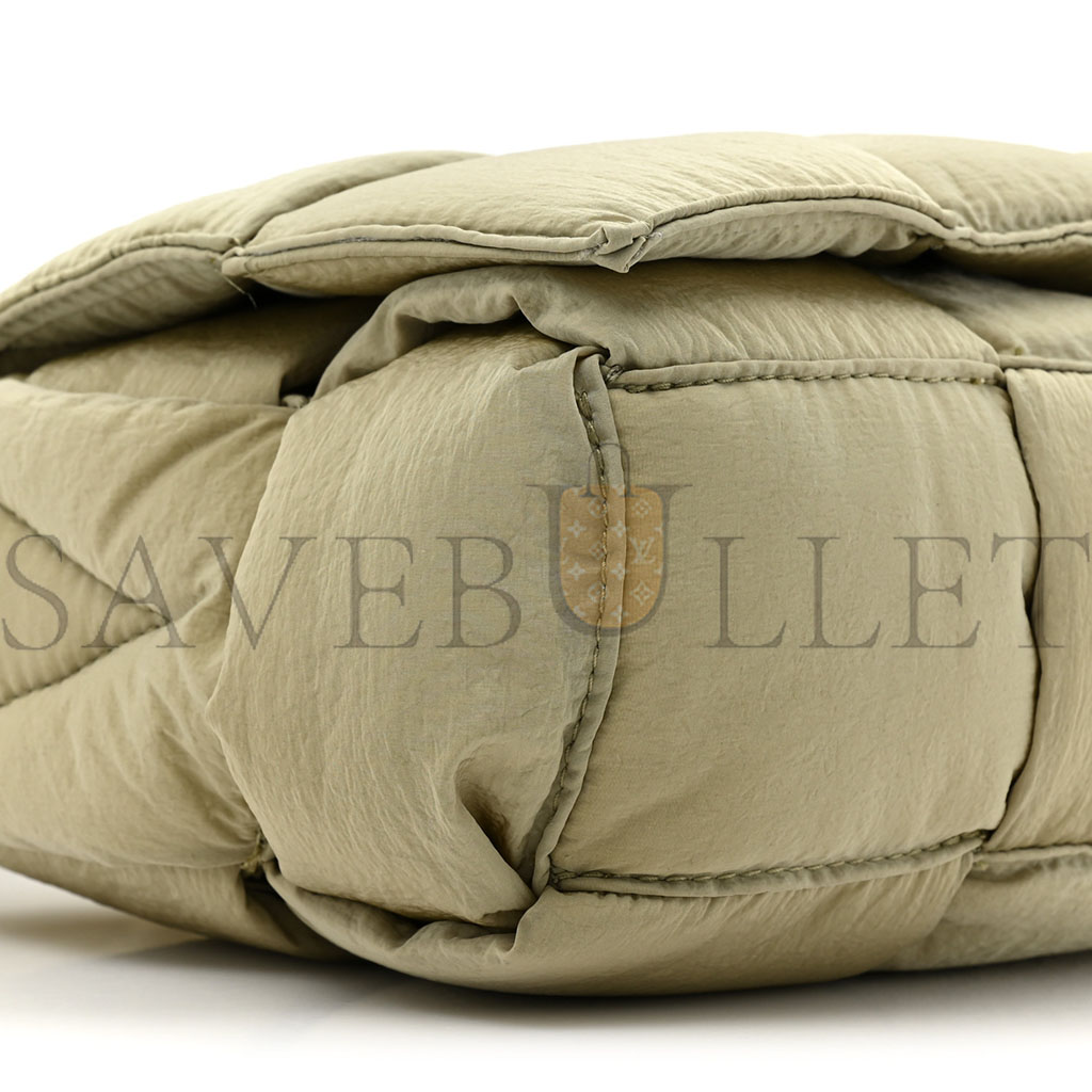 bo*te*ga Ve*ne*ta nylon intrecciato padded tech cassette bag travertine (32*17*10cm)