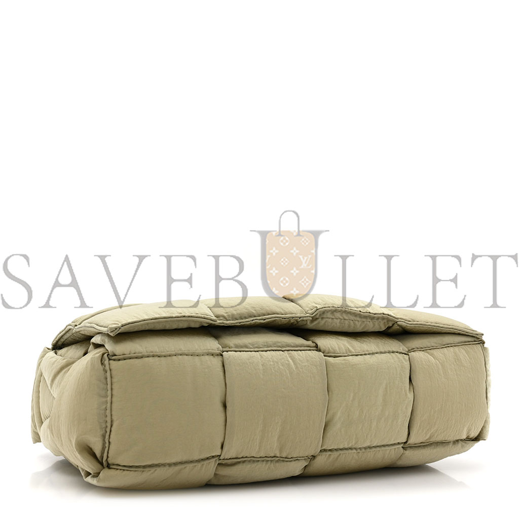 bo*te*ga Ve*ne*ta nylon intrecciato padded tech cassette bag travertine (32*17*10cm)