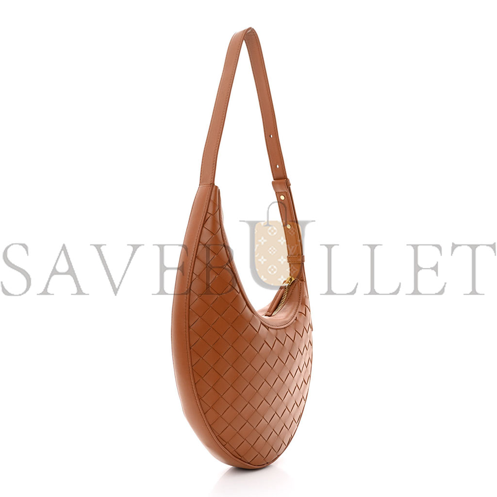 bo*te*ga Ve*ne*ta nappa intrecciato small drop shoulder bag wood (34*23*6cm)