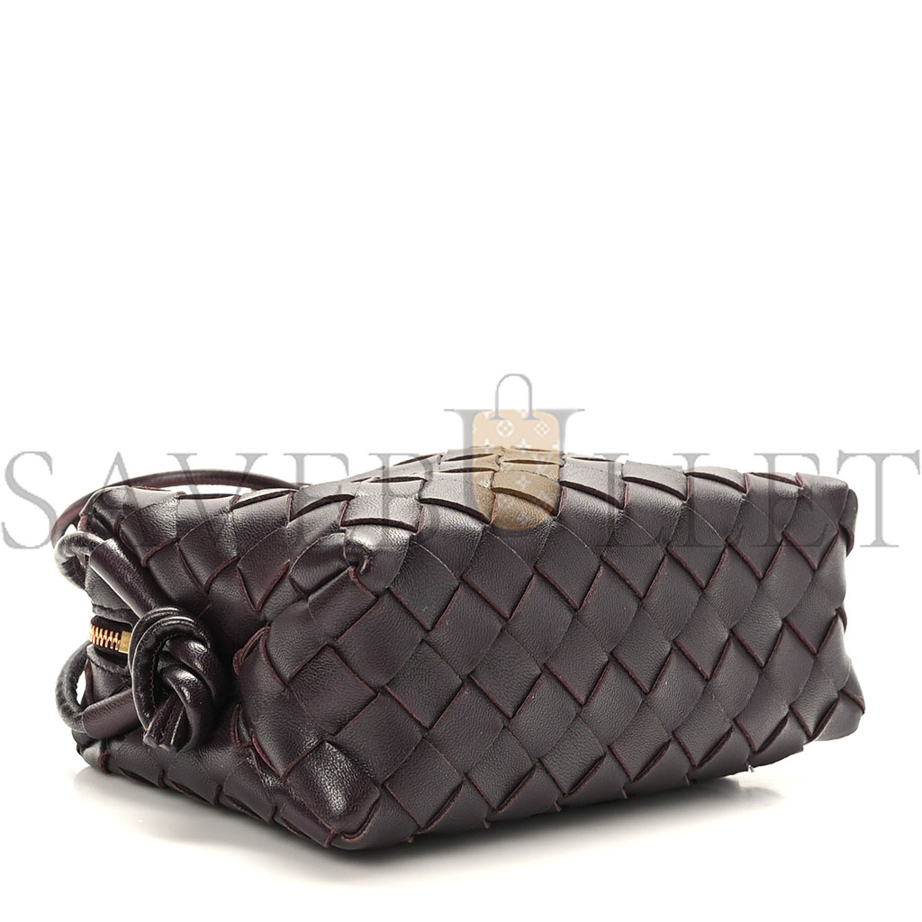 bo*te*ga Ve*ne*ta nappa intrecciato mini loop camera bag grape 1417427 (18*11*8cm)