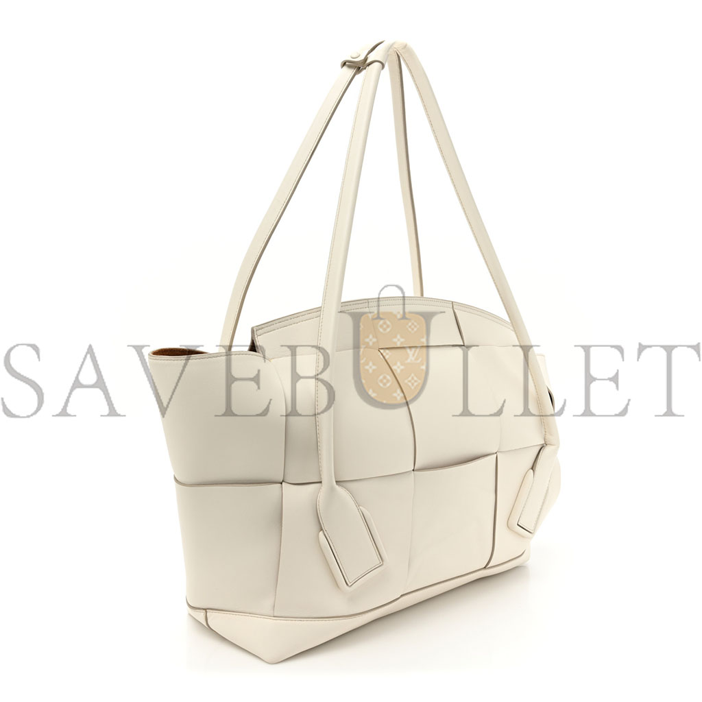 bo*te*ga Ve*ne*ta french calfskin maxi intrecciato large arco bianco (38*30*14cm)