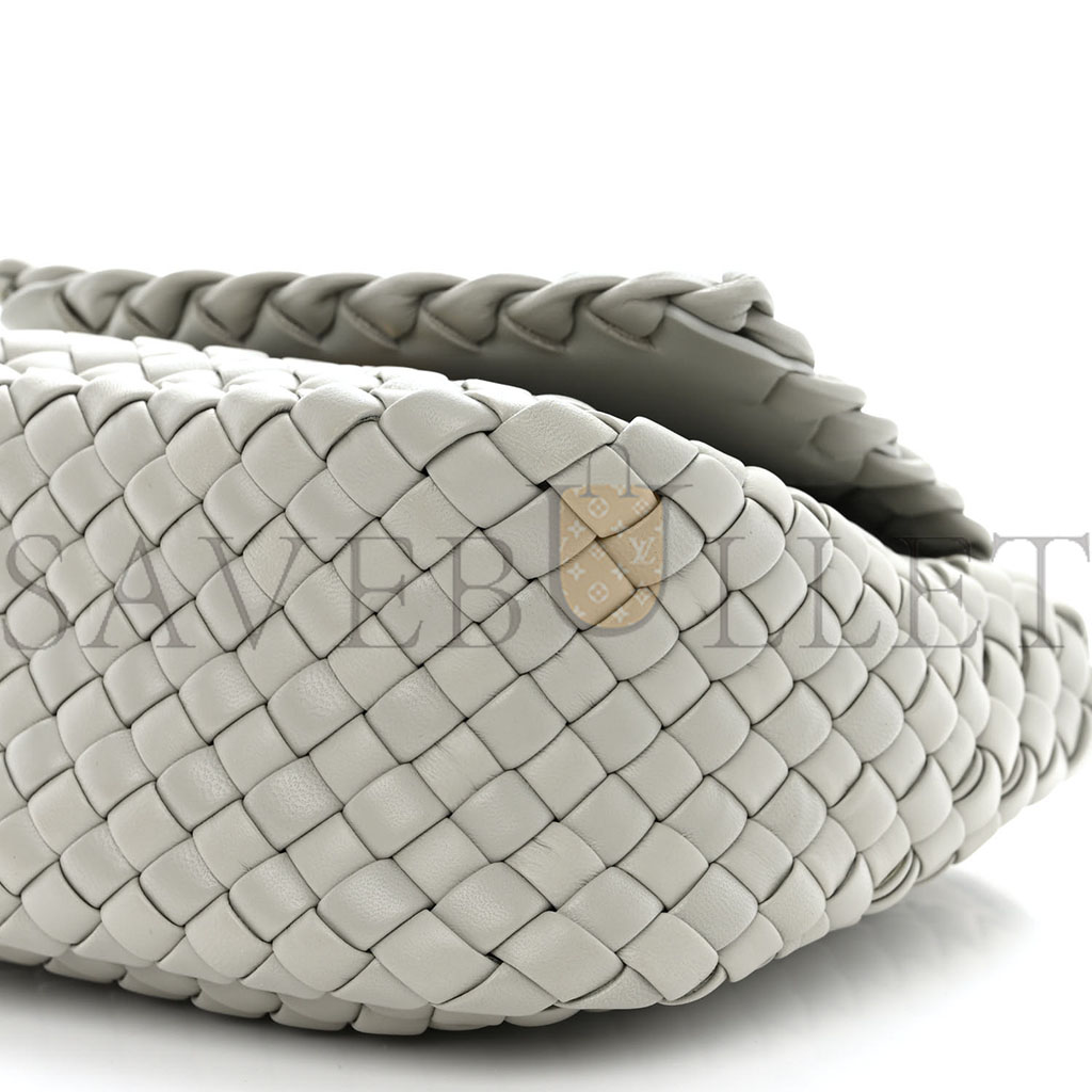 bo*te*ga Ve*ne*ta nappa intreccio mini cobble shoulder bag agate grey (19*18*9cm)