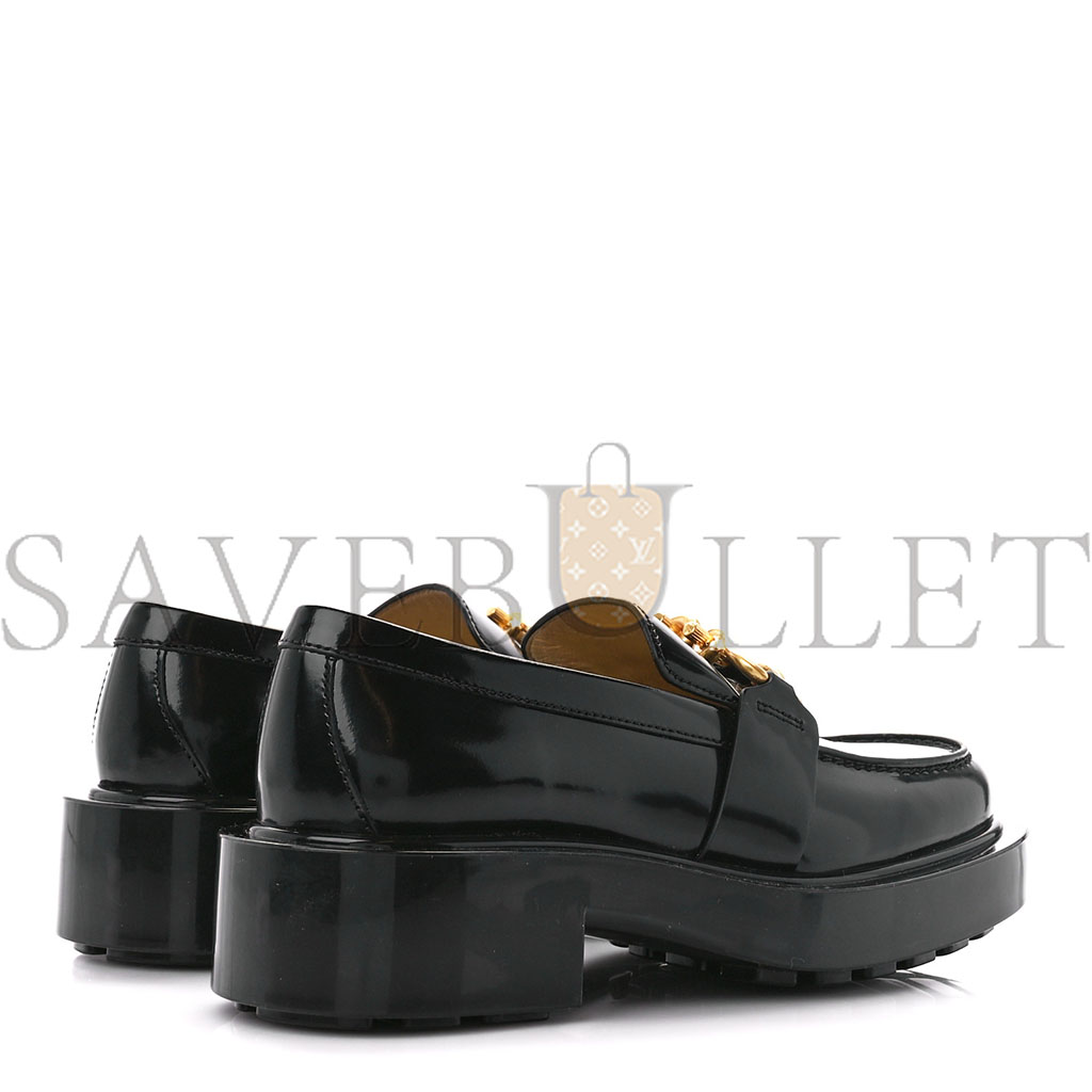 bo*te*ga Ve*ne*ta glossy calfskin monsieur loafers 36 black