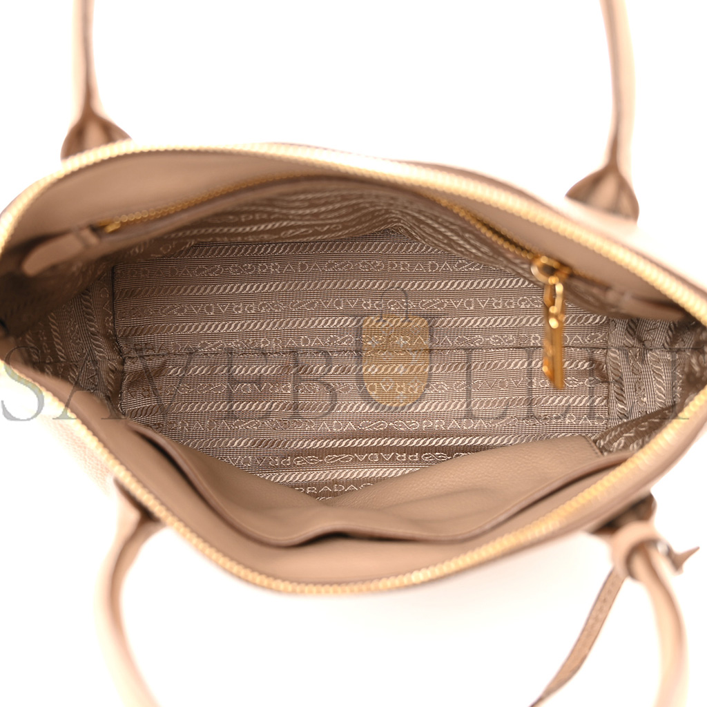 Pra*a vitello daino mini shopping tote cammeo (23*19*13cm)