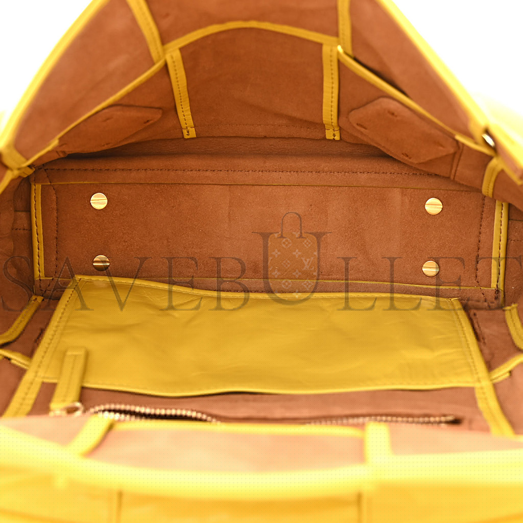 bo*te*ga Ve*ne*ta paper calfskin maxi intrecciato small arco mirabelle (22*19*8cm)