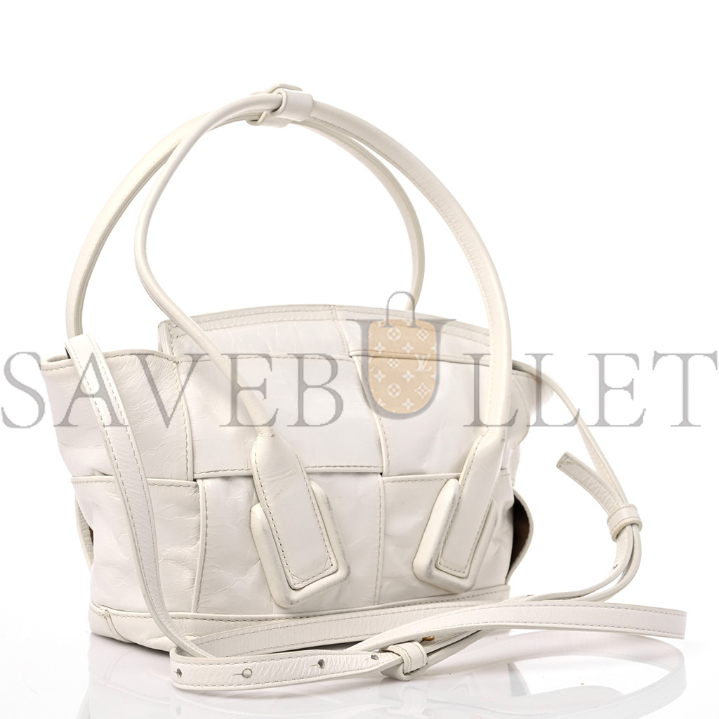 bo*te*ga Ve*ne*ta paper calfskin maxi intrecciato mini arco slouch plaster (18*17*8cm)