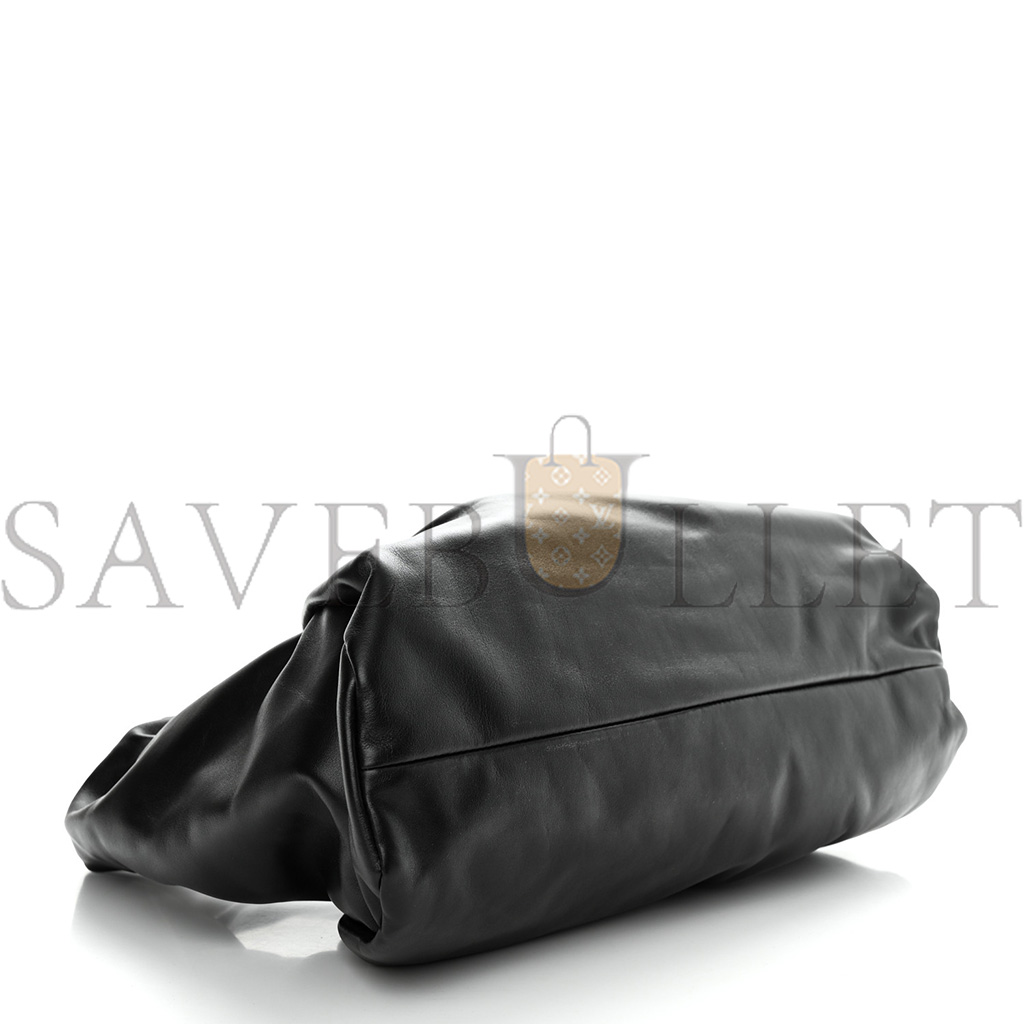 bo*te*ga Ve*ne*ta smooth butter calfskin small the shoulder pouch black (39*22*15cm)