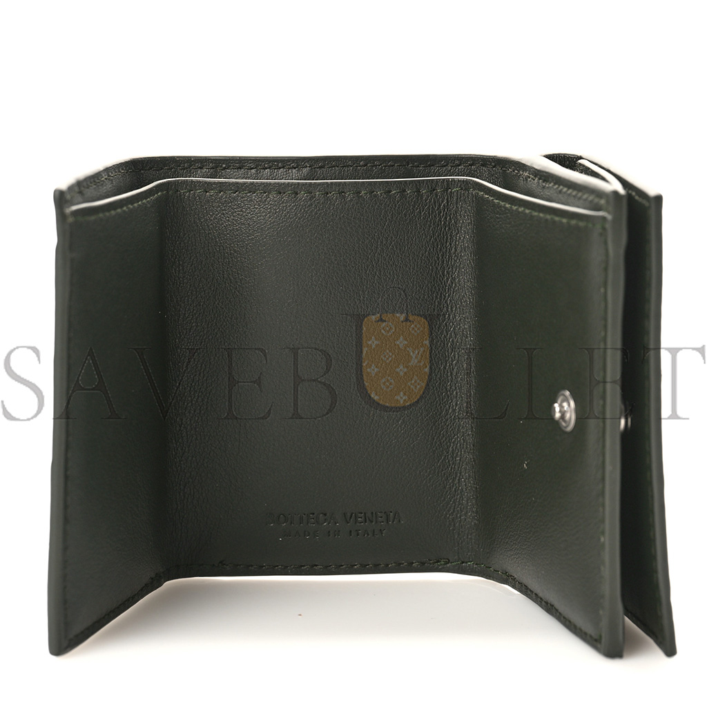 bo*te*ga Ve*ne*ta nappa maxi intrecciato tri fold wallet inkwell (10*7*3cm)