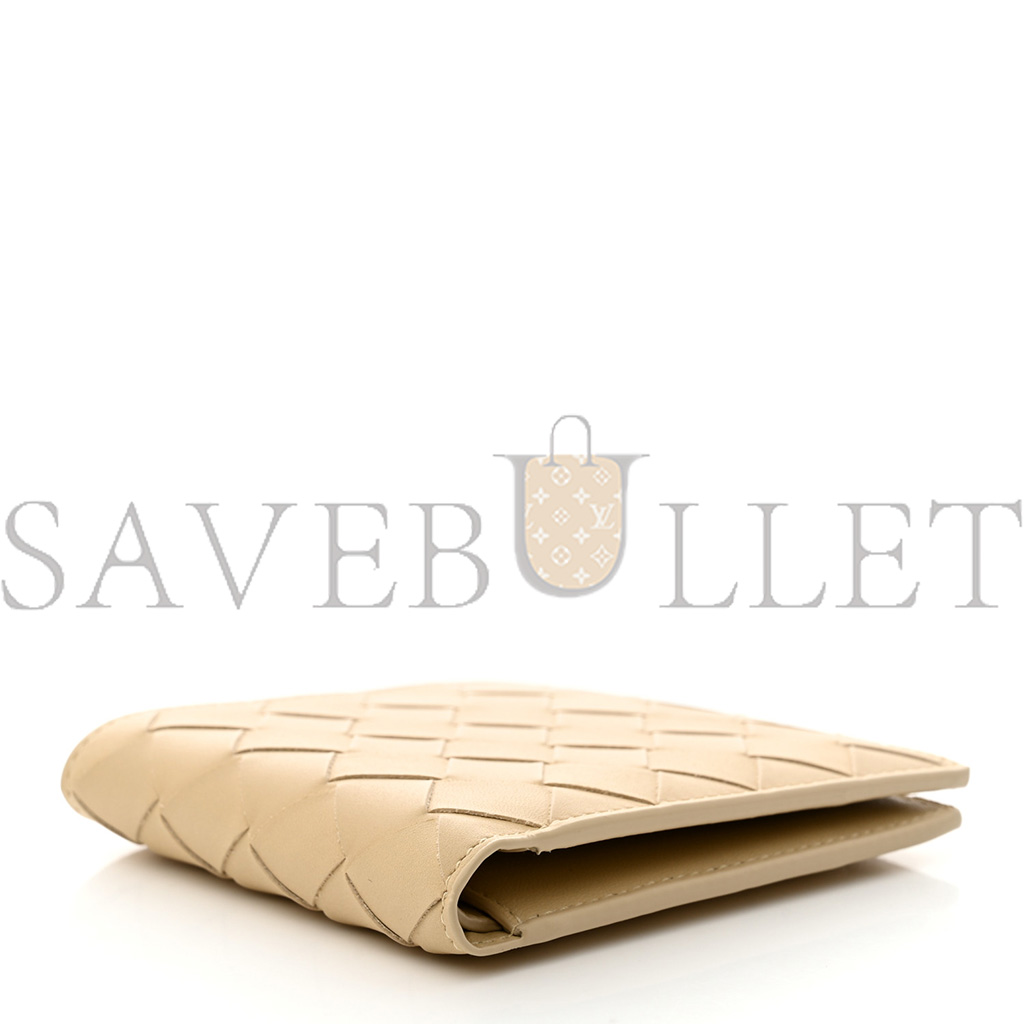 bo*te*ga Ve*ne*ta nappa maxi intrecciato bi fold wallet porridge (11*10*2cm)