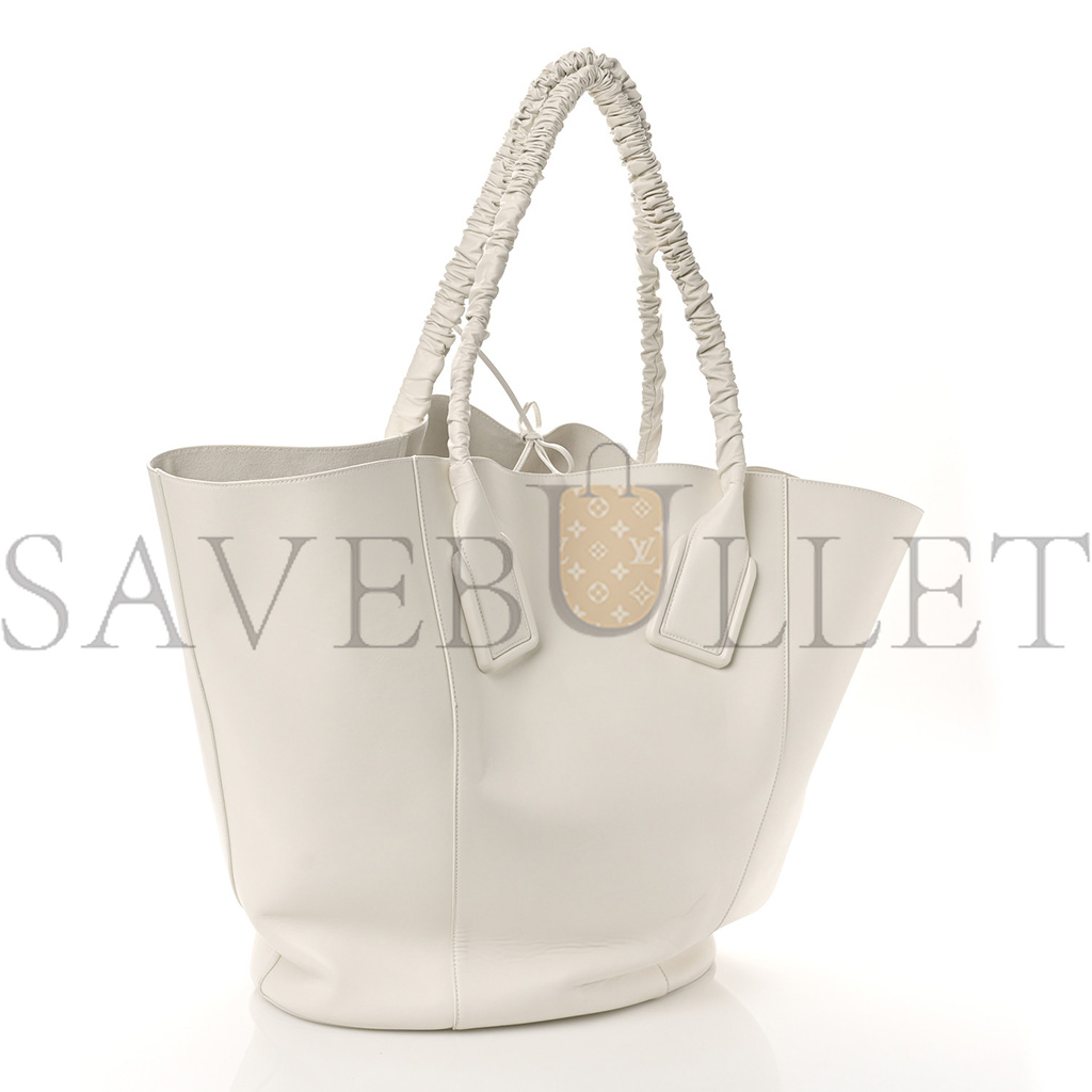 bo*te*ga Ve*ne*ta french calfskin large basket tote white (44*37*22cm)