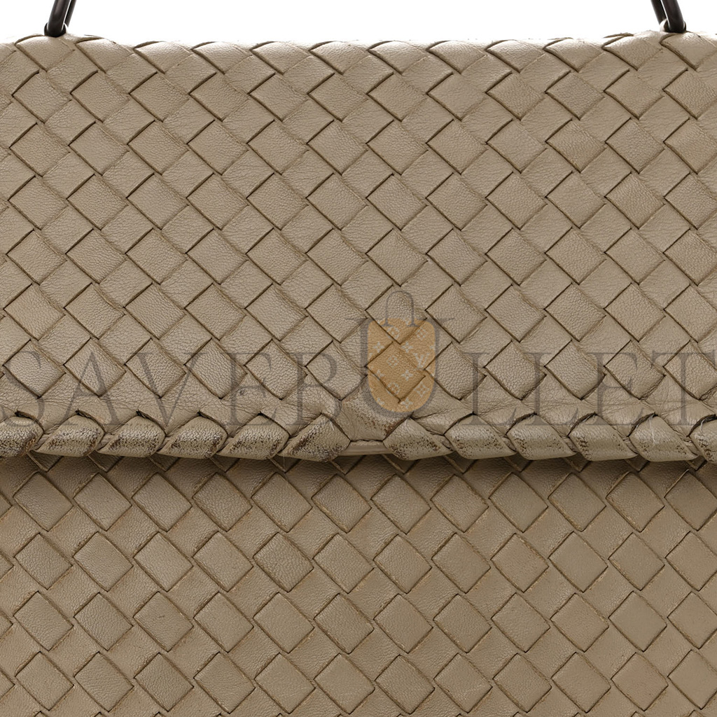 bo*te*ga Ve*ne*ta nappa intrecciato olimpia shoulder bag limestone (28*19*10cm)