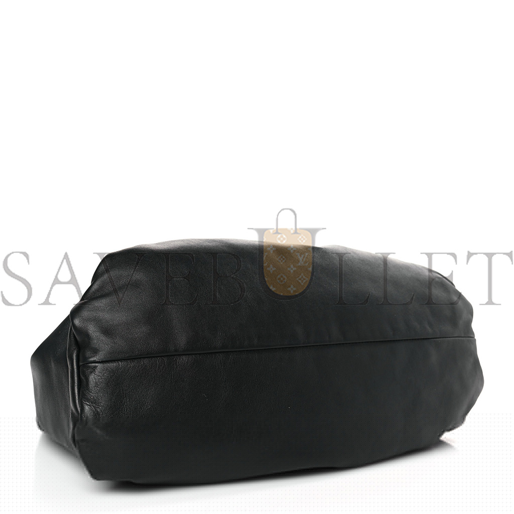 bo*te*ga Ve*ne*ta smooth butter calfskin small the shoulder pouch black (38*22*9cm)