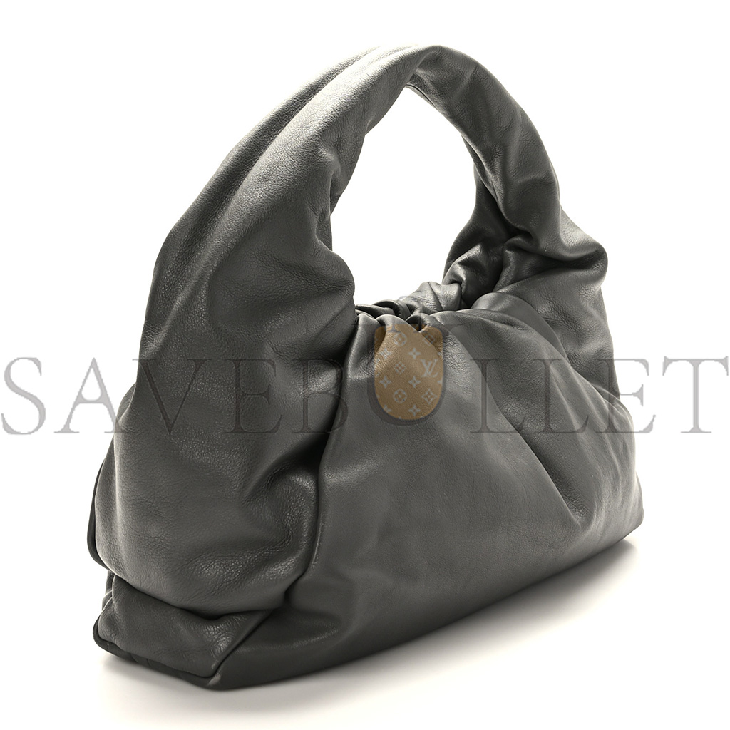 bo*te*ga Ve*ne*ta smooth butter calfskin small the shoulder pouch grey (39*22*15cm)