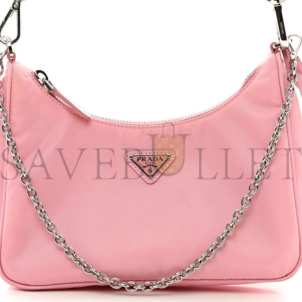 Pra*a nylon re-edition 2005 shoulder bag rosa (22*17*6m)