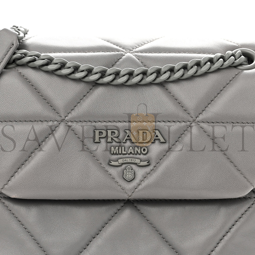 Pra*a nappa stitched small spectrum bag marmo (22*16*9cm)
