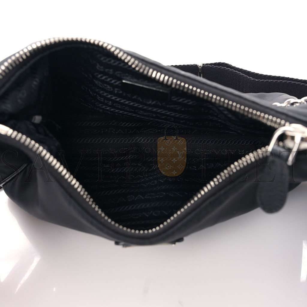 Pra*a nylon re-edition 2005 shoulder bag black (22*18*6cm)
