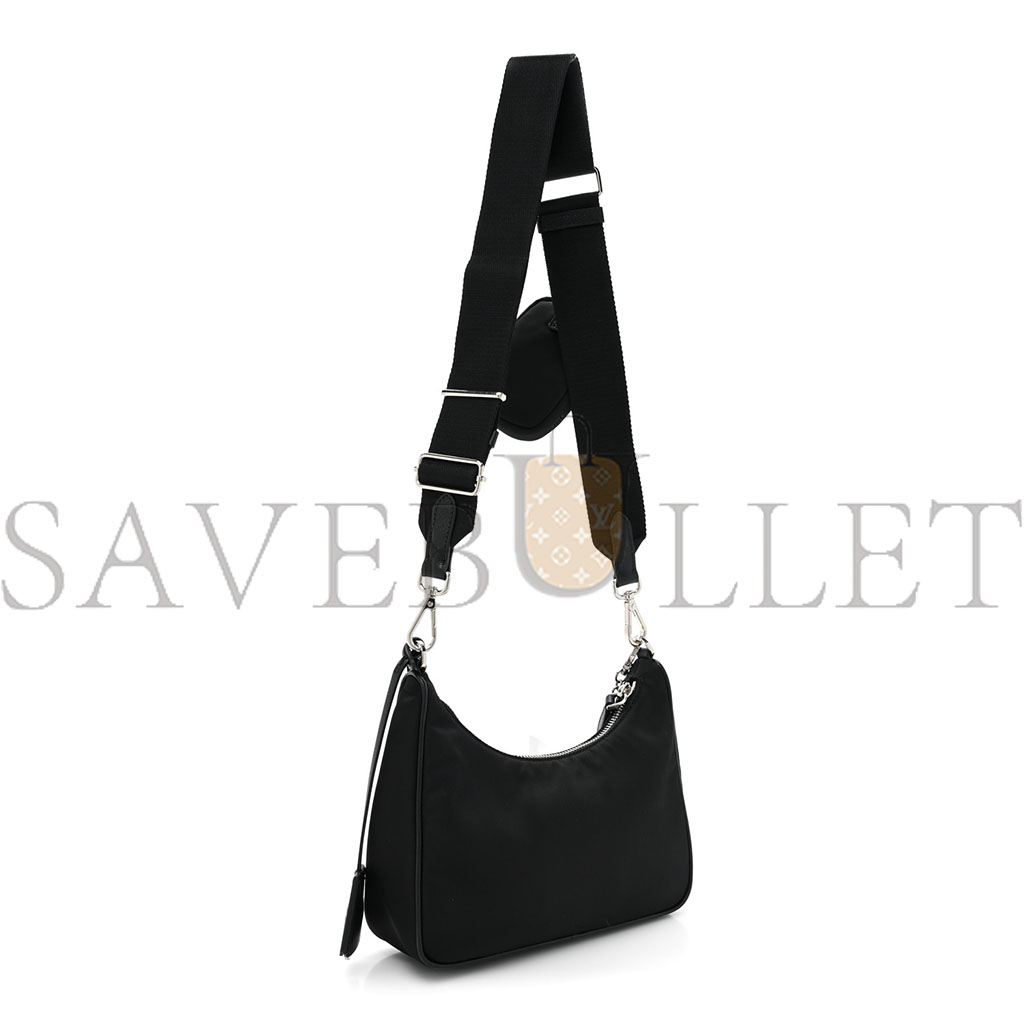 Pra*a nylon re-edition 2005 shoulder bag black (22*16*6cm)