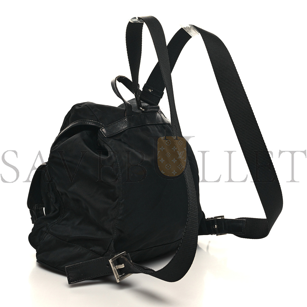 Pra*a nylon vela medium backpack black (30*29*15cm)