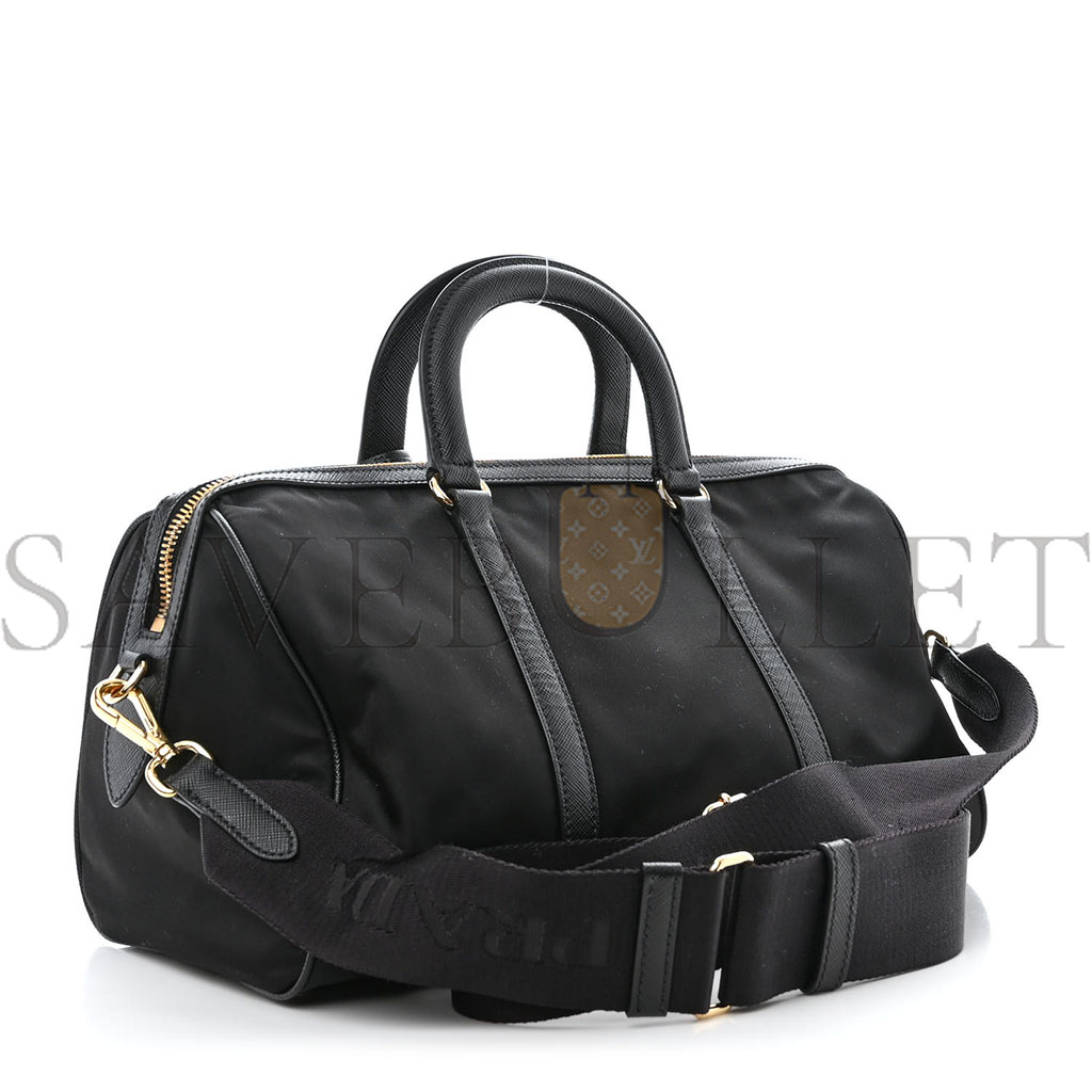 Pra*a nylon saffiano re-edition 2005 top handle bag black (20*11*10cm)