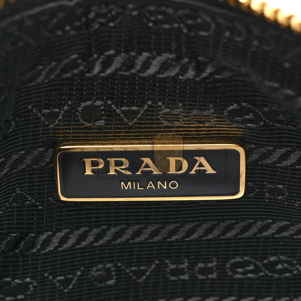 Pra*a saffiano lux re-edition 2005 shoulder bag black (22*17*6cm)