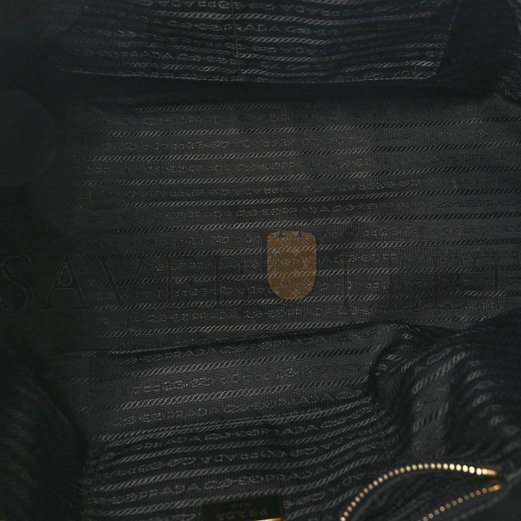 Pra*a saffiano large galleria double zip tote black (36*27*15cm)