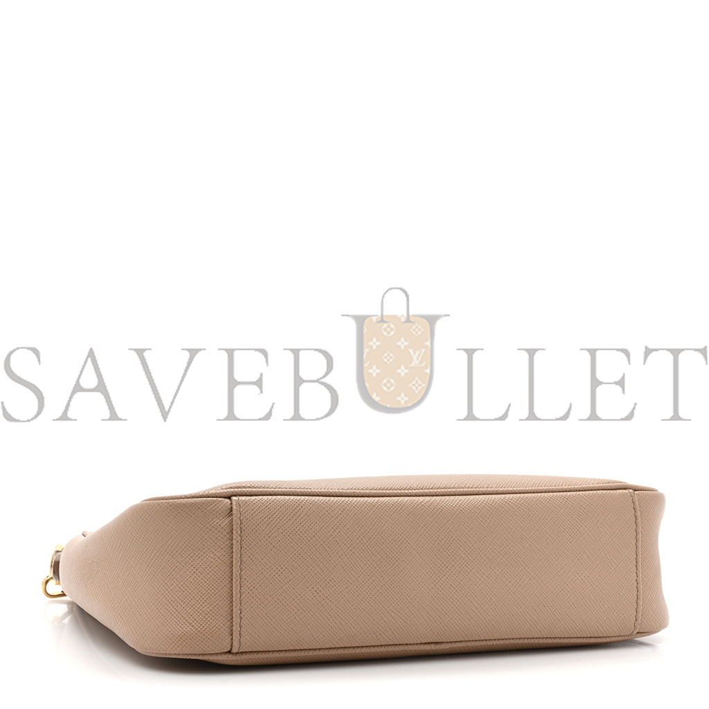 Pra*a saffiano re-edition 2005 shoulder bag cammeo beige (22*12*6cm)