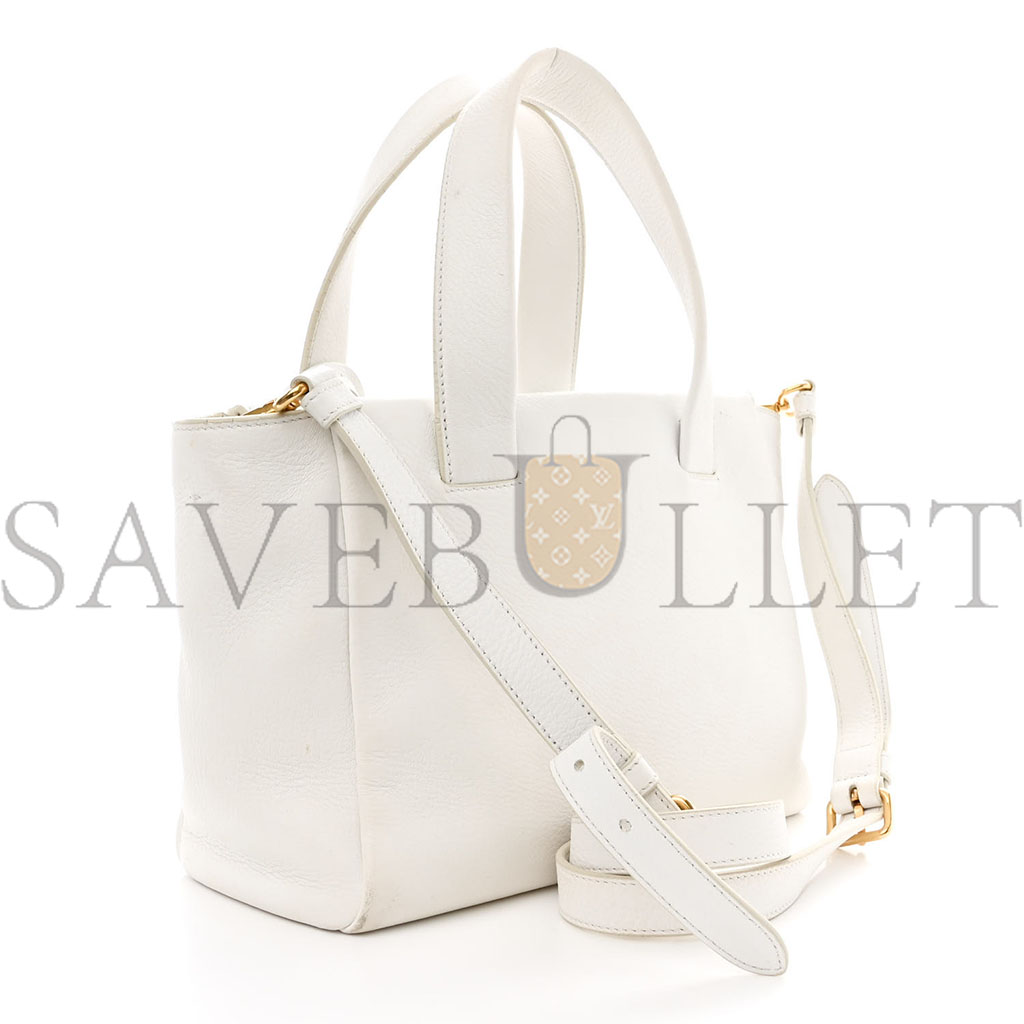 Pra*a vitello cervo mini satchel white (24*24*11cm)