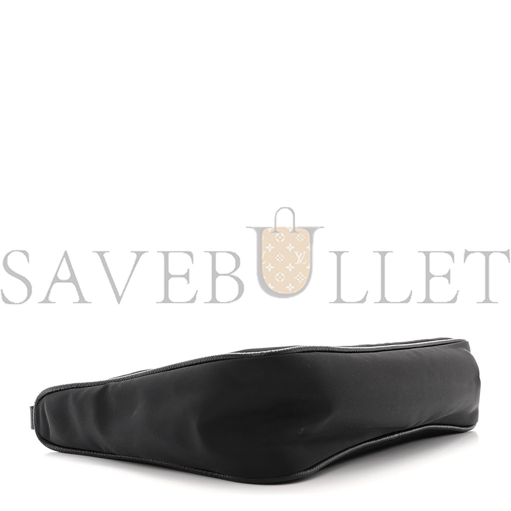 Pra*a tessuto nylon saffiano mini re-edition 2005 bag black (22*16*6cm)