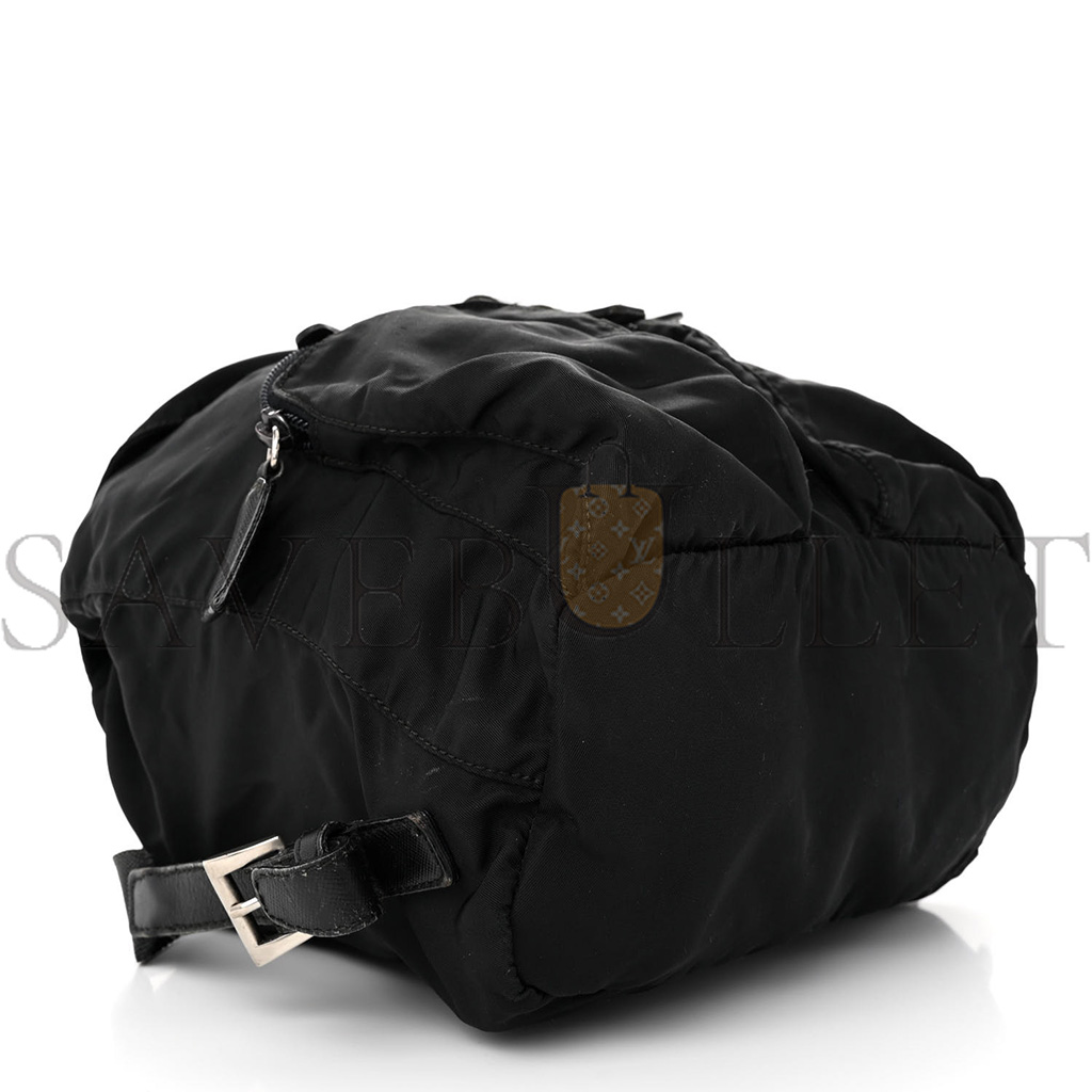 Pra*a tessuto nylon saffiano small backpack black (29*23*10cm)
