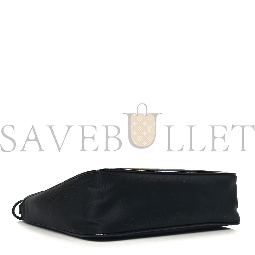 Pra*a tessuto nylon saffiano mini re-edition 2005 bag black (22*17*6cm)