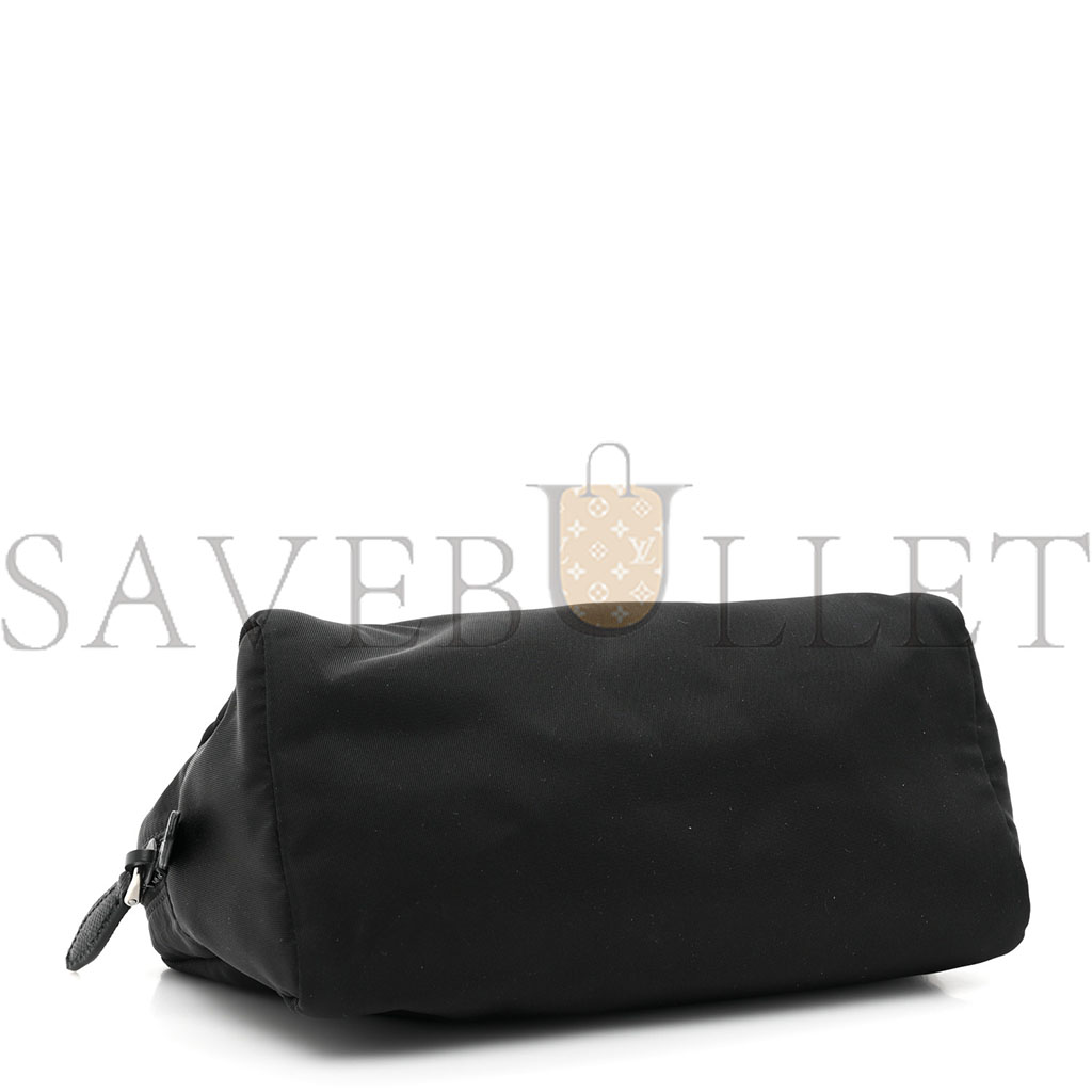 Pra*a tessuto nylon saffiano wristlet black (20*11*10cm)