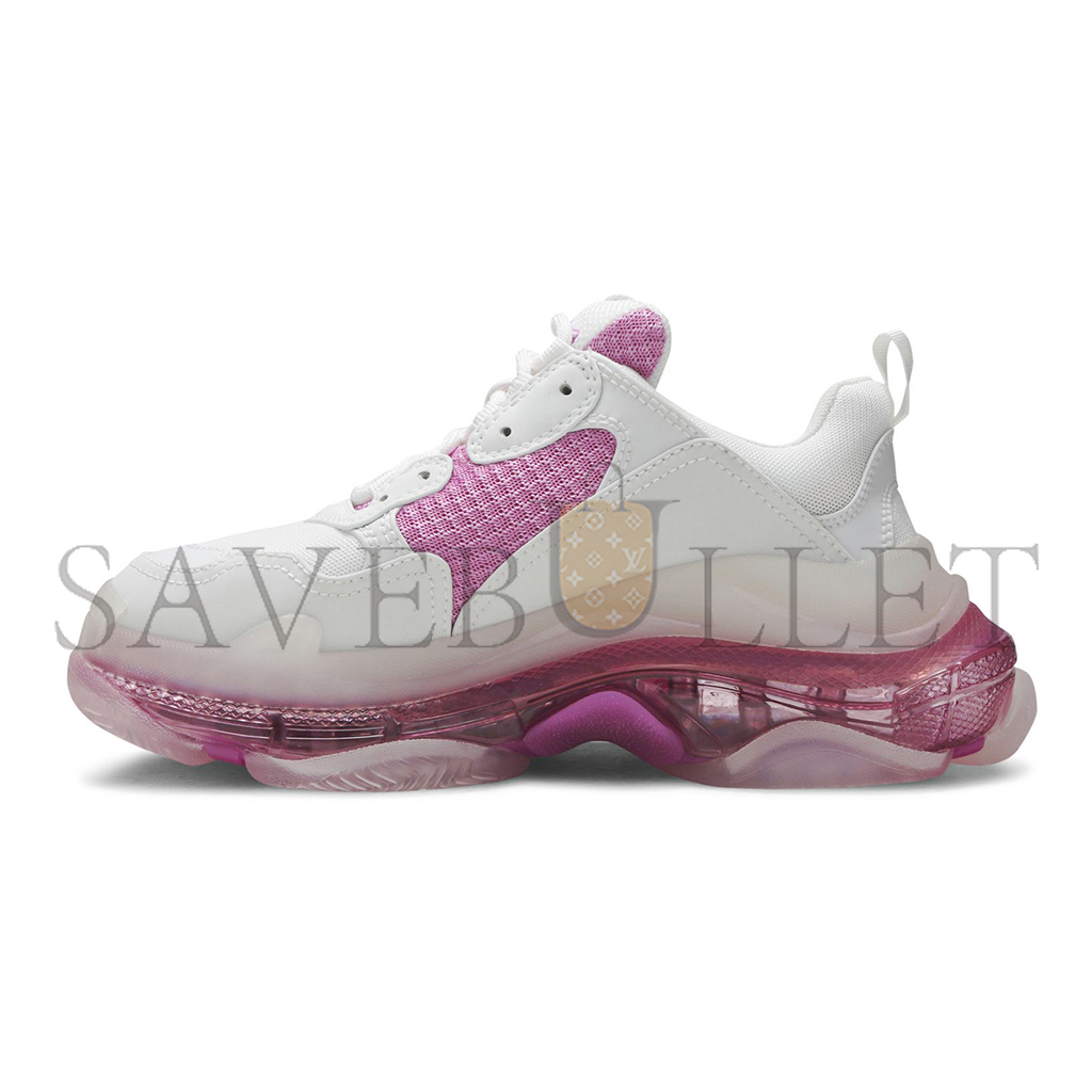 Ba*len*cia*ga triple s clear sole trainer white pink 544351w09on9025