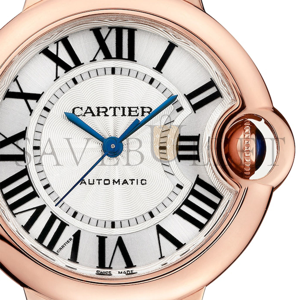Ca*t*er ballon bleu de Ca*t*er watch 33mm, automatic movement, rose gold, leather w6920097