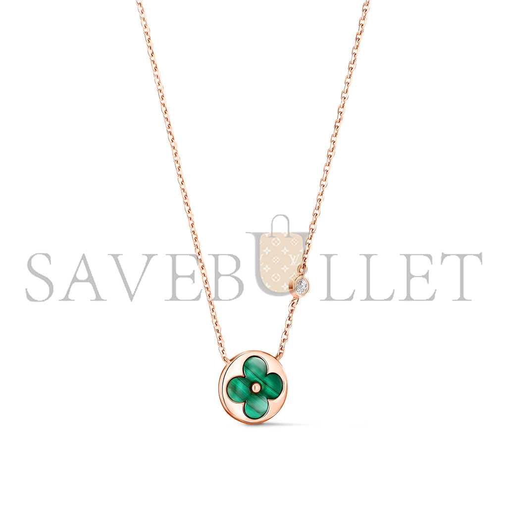 l**is v*t*n colour blossom bb sun pendant, pink gold, malachite and Di*m*nd q93619