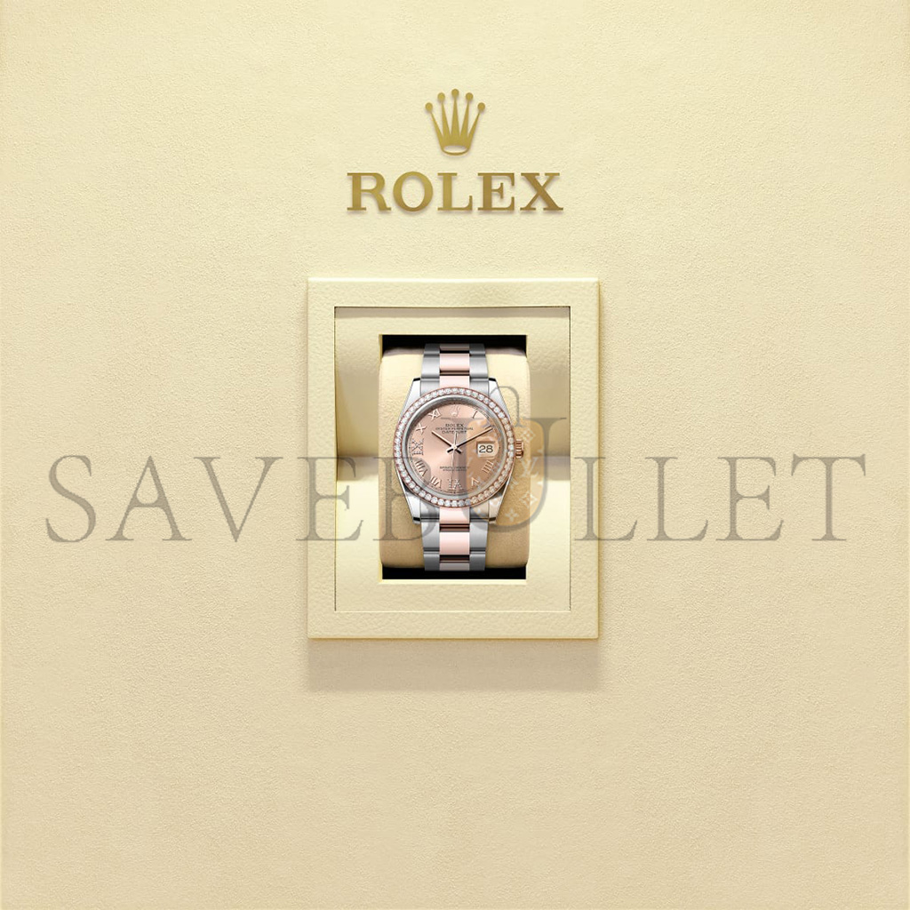 r*l*x datejust 36 oyster, 36 mm, oystersteel, everose gold and Di*m*nds watch 126281rbr-0016
