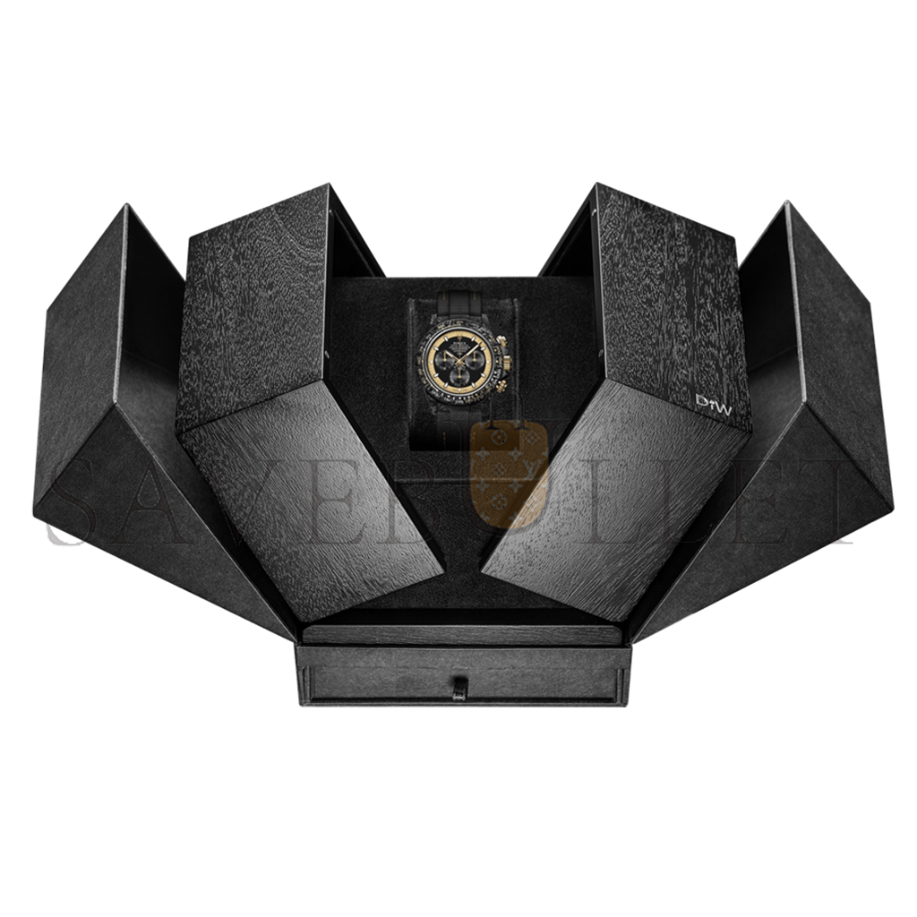 R*l*x daytona diw cream invert gold 40mm oyster black watch 126503