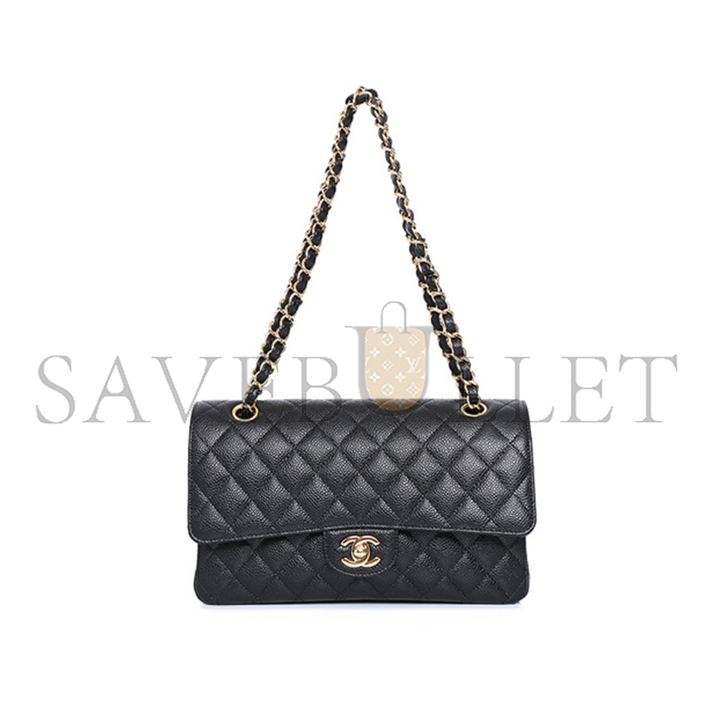 Ch*el master classic flap medium black caviar a01112 (25.5*15.5*6.5cm)