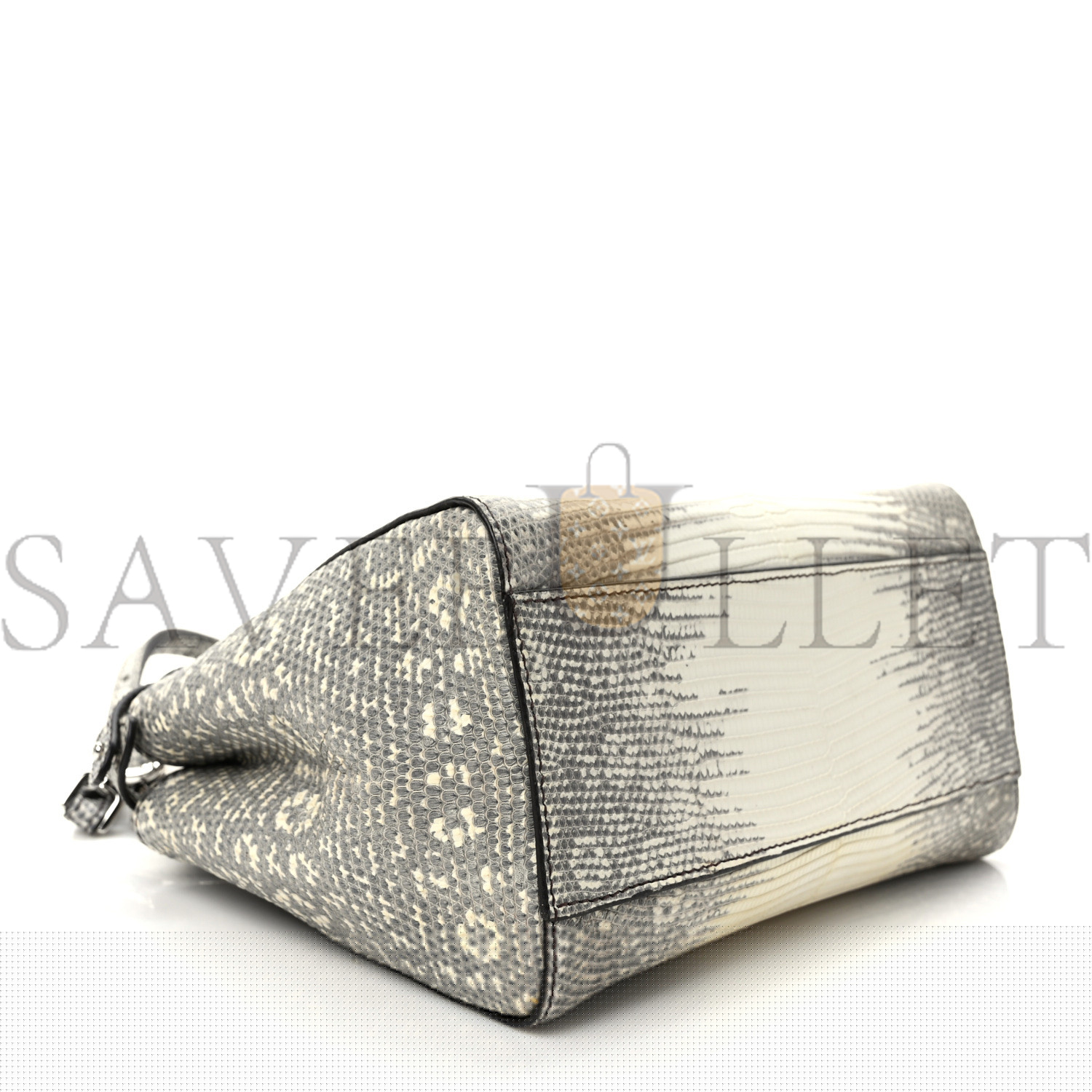 F**di lizard togo shiny nappa mini peekaboo iconic satchel roccia (23*18*12cm)