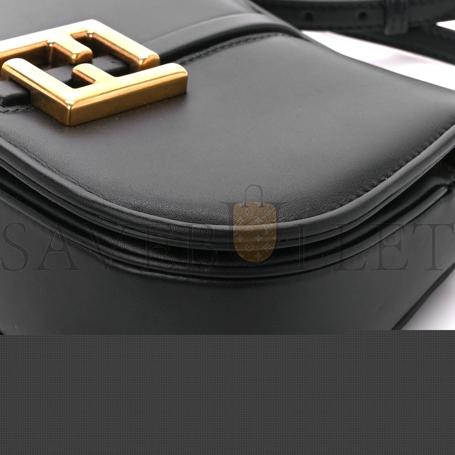 F**di vitello dolce crystal mini by the way boston bag ardesia (19*13*9cm)