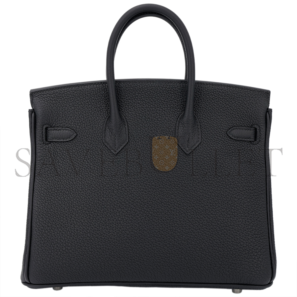 H**mes master birkin 25 noir black togo calfskin silver buckle bag 10089040 (25*20*13cm)