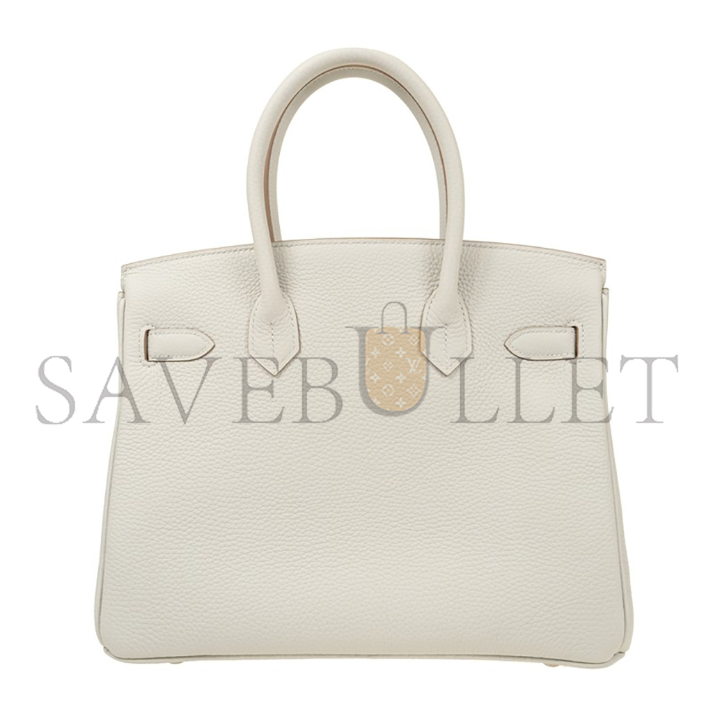 H**mes birkin 30 togo pure white cowhide handbag bk3080tcss (30*23*15cm)