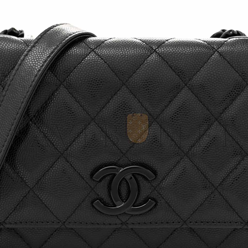 Ch*el caviar quilted my everything wallet on chain woc black a81059 (19*12*4cm)
